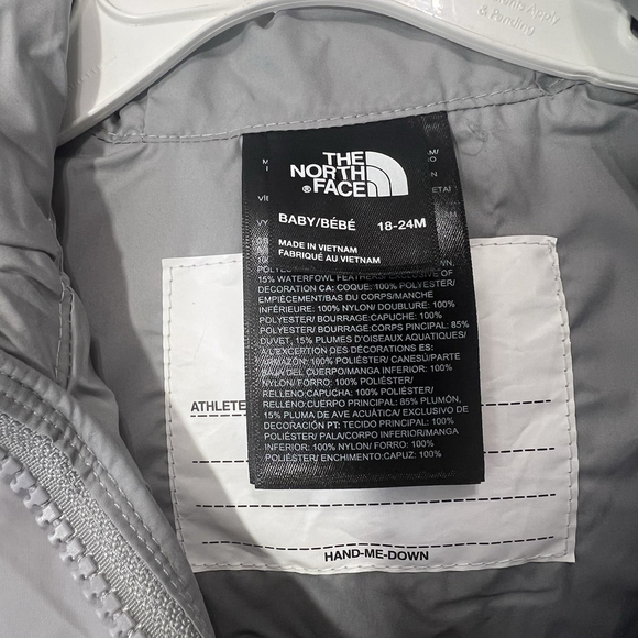 THE NORTH FACE TNF 1996 BABY NUPTSE WOLF DOWN ONE PIECE SNOWSUIT 18-24 MONTHS - Picture 10 of 12